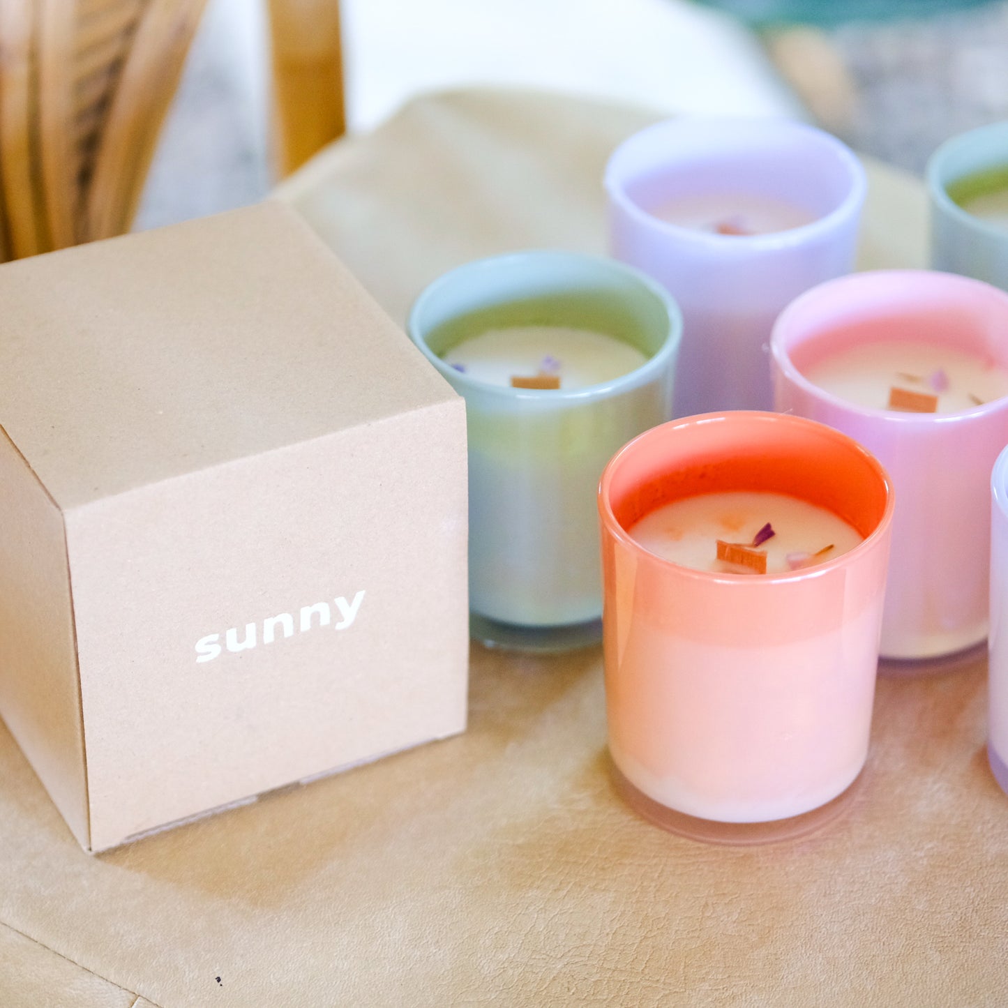 shimmer scented soy candle