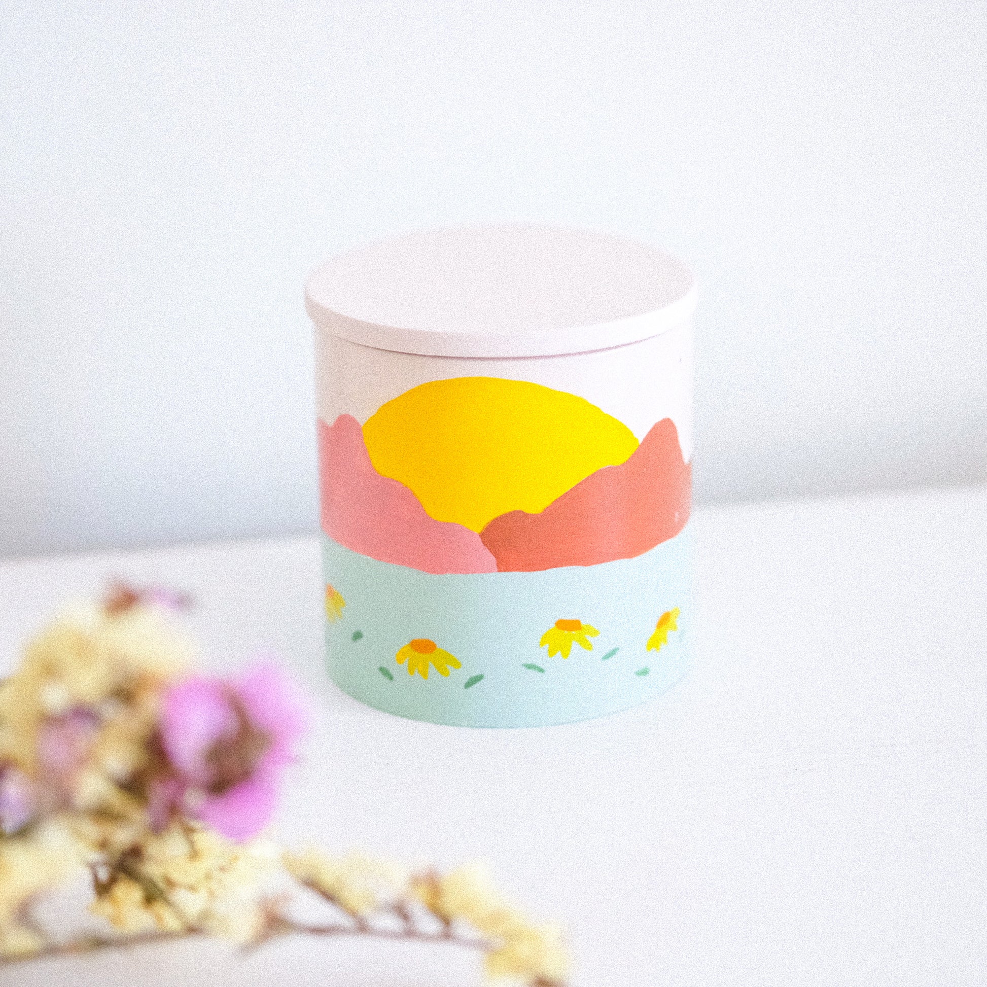 sunrise and sunset scented soy candle gift box